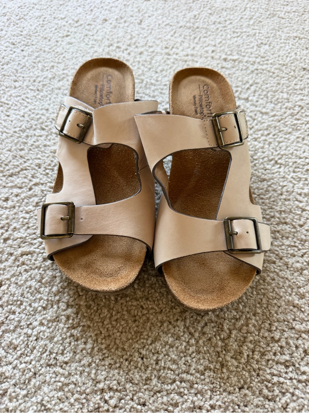 Comfortiva Pillowtop Memory Foam Wedge Sandal